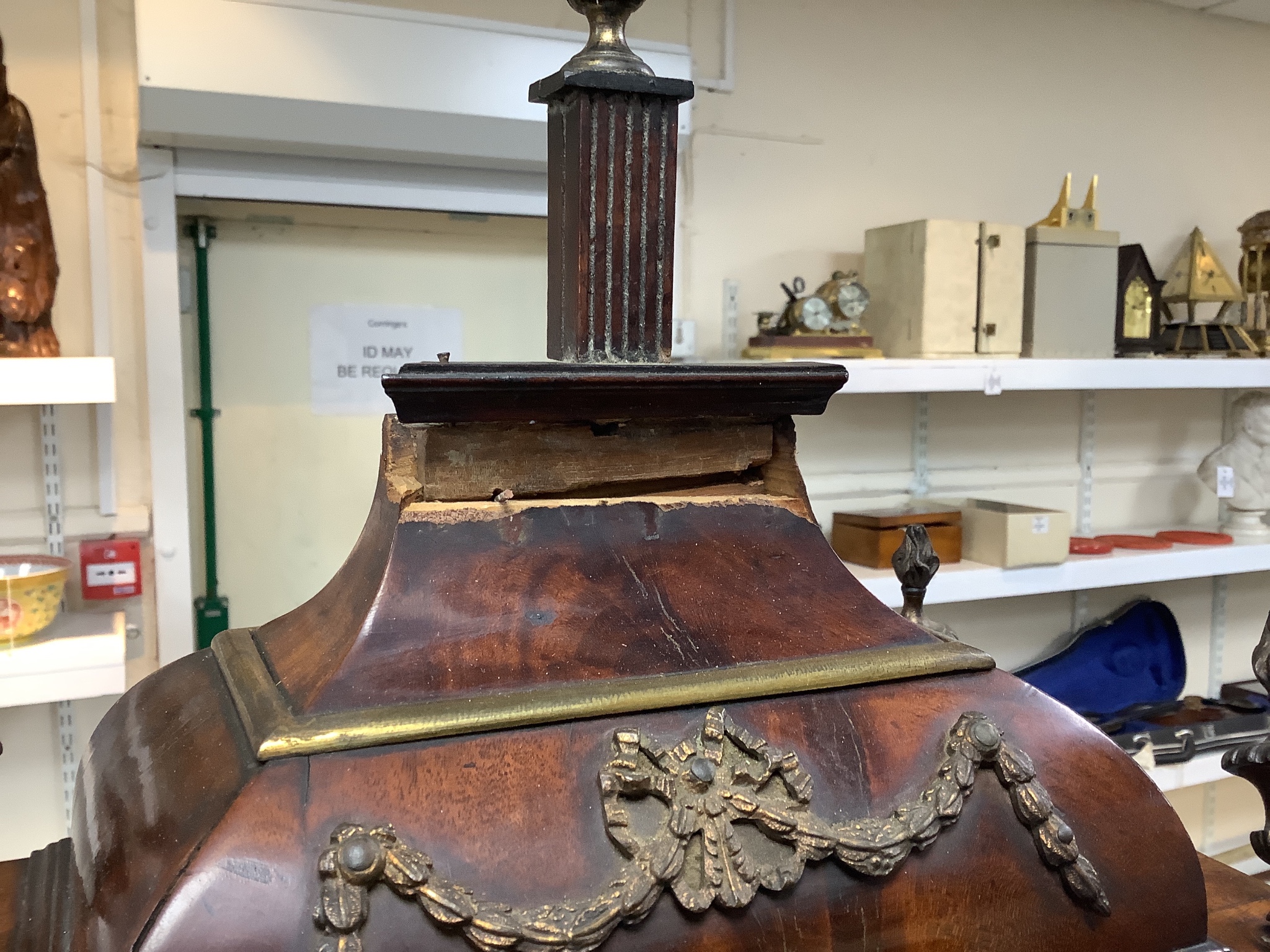 Thomas Evans of London. A George III ormolu mounted mahogany chiming bracket clock, depth 23cm width 38cm height 73cm, with original wall bracket 40cm